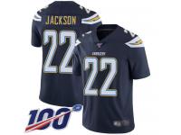 #22 Limited Justin Jackson Navy Blue Football Home Youth Jersey Los Angeles Chargers Vapor Untouchable 100th Season