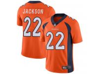 #22 Limited Kareem Jackson Orange Football Home Youth Jersey Denver Broncos Vapor Untouchable