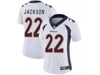 #22 Limited Kareem Jackson White Football Road Women's Jersey Denver Broncos Vapor Untouchable