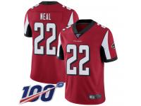 #22 Limited Keanu Neal Red Football Home Men's Jersey Atlanta Falcons Vapor Untouchable 100th Season