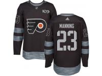 #23 Authentic Brandon Manning Black Adidas NHL Men's Jersey Philadelphia Flyers 1917-2017 100th Anniversary