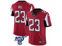 #23 Brian Hill Atlanta Falcons Men's Limited 100th Vapor Nike Jersey - Red