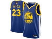 #23  Draymond Green Royal Blue Basketball Men's Jersey Golden State Warriors Icon Edition 2019 Basketball Finals Bound