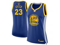 #23  Draymond Green Royal Blue Basketball Women's Jersey Golden State Warriors Icon Edition 2019 Basketball Finals Bound