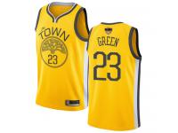 #23  Draymond Green Yellow Basketball Youth Jersey Golden State Warriors Earned Edition 2019 Basketball Finals Bound