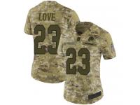 #23 Limited Bryce Love Camo Football Women's Jersey Washington Redskins 2018 Salute to Service