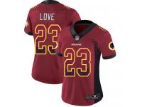 #23 Limited Bryce Love Red Football Women's Jersey Washington Redskins Rush Drift Fashion