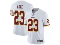 #23 Limited Bryce Love White Football Road Men's Jersey Washington Redskins Vapor Untouchable