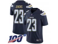 #23 Limited Rayshawn Jenkins Navy Blue Football Home Youth Jersey Los Angeles Chargers Vapor Untouchable 100th Season