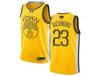 #23  Mitch Richmond Yellow Basketball Youth Jersey Golden State Warriors Earned Edition 2019 Basketball Finals Bound