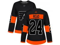 #24 Authentic Matt Read Black Adidas NHL Alternate Women's Jersey Philadelphia Flyers