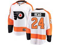 #24 Breakaway Matt Read White NHL Away Men's Jersey Philadelphia Flyers