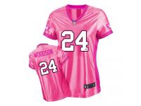 #24 Charles Woodson Oakland Raiders Jersey _ Nike Women's Pink New Be Luv'd NFL Game