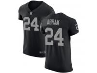 #24 Elite Johnathan Abram Black Football Home Men's Jersey Oakland Raiders Vapor Untouchable
