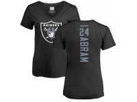 #24 Johnathan Abram Black Football Backer Women's Oakland Raiders T-Shirt