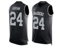 #24 Johnathan Abram Black Football Men's Jersey Oakland Raiders Player Name & Number Tank Top