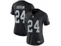 #24 Limited Johnathan Abram Black Football Home Women's Jersey Oakland Raiders Vapor Untouchable