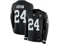 #24 Limited Johnathan Abram Black Football Men's Jersey Oakland Raiders Therma Long Sleeve