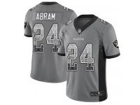 #24 Limited Johnathan Abram Gray Football Youth Jersey Oakland Raiders Rush Drift Fashion