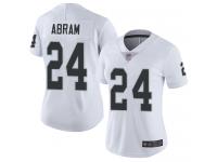 #24 Limited Johnathan Abram White Football Road Women's Jersey Oakland Raiders Vapor Untouchable