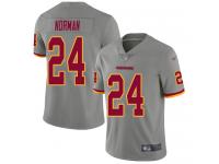 #24 Limited Josh Norman Gray Football Youth Jersey Washington Redskins Inverted Legend