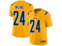 #24 Limited Trevor Williams Gold Football Youth Jersey Los Angeles Chargers Inverted Legend