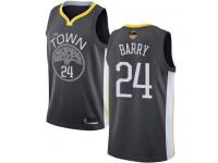 #24  Rick Barry Black Basketball Men's Jersey Golden State Warriors Statement Edition 2019 Basketball Finals Bound