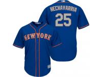#25  Adeiny Hechavarria Men's Royal Blue Baseball Jersey - Alternate Road New York Mets Cool Base