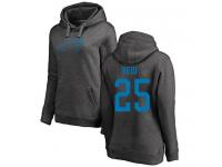 #25 Eric Reid Ash Football One Color Women's Carolina Panthers Pullover Hoodie