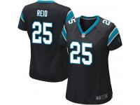 #25 Game Eric Reid Black Football Home Women's Jersey Carolina Panthers