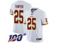 #25 Limited Chris Thompson White Football Road Men's Jersey Washington Redskins Vapor Untouchable 100th Season