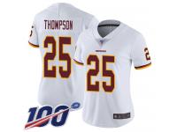 #25 Limited Chris Thompson White Football Road Women's Jersey Washington Redskins Vapor Untouchable 100th Season