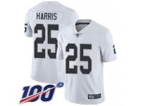 #25 Limited Erik Harris White Football Road Men's Jersey Oakland Raiders Vapor Untouchable 100th Season