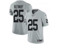 #25 Limited Fred Biletnikoff Silver Football Youth Jersey Oakland Raiders Inverted Legend