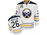 #26 Adidas Authentic Matt Moulson Women's White NHL Jersey - Away Buffalo Sabres