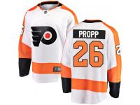 #26 Breakaway Brian Propp White NHL Away Youth Jersey Philadelphia Flyers