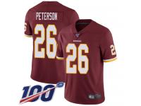 #26 Limited Adrian Peterson Burgundy Red Football Home Men's Jersey Washington Redskins Vapor Untouchable 100th Season