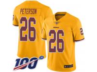 #26 Limited Adrian Peterson Gold Football Men's Jersey Washington Redskins Rush Vapor Untouchable 100th Season
