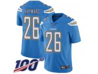 #26 Limited Casey Hayward Electric Blue Football Alternate Youth Jersey Los Angeles Chargers Vapor Untouchable 100th Season