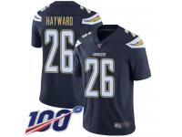 #26 Limited Casey Hayward Navy Blue Football Home Youth Jersey Los Angeles Chargers Vapor Untouchable 100th Season