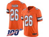 #26 Limited Isaac Yiadom Orange Football Youth Jersey Denver Broncos Rush Vapor Untouchable 100th Season