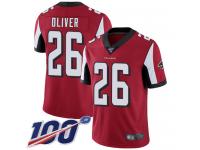 #26 Limited Isaiah Oliver Red Football Home Men's Jersey Atlanta Falcons Vapor Untouchable 100th Season