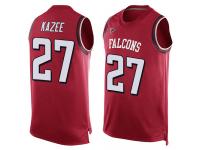 #27 Damontae Kazee Red Football Men's Jersey Atlanta Falcons Player Name & Number Tank Top