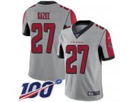 #27 Limited Damontae Kazee Silver Football Men's Jersey Atlanta Falcons Inverted Legend Vapor Rush 100th Season