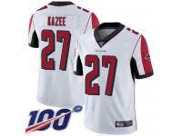 #27 Limited Damontae Kazee White Football Road Men's Jersey Atlanta Falcons Vapor Untouchable 100th Season