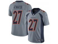 #27 Limited Steve Atwater Silver Football Men's Jersey Denver Broncos Inverted Legend