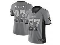 #27 Limited Trayvon Mullen Gray Football Men's Jersey Oakland Raiders Rush Drift Fashion