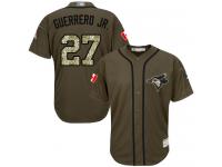 #27 Vladimir Guerrero Jr. Green Baseball Youth Jersey Toronto Blue Jays Salute to Service