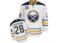 #28 Adidas Authentic Zemgus Girgensons Women's White NHL Jersey - Away Buffalo Sabres