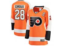 #28 Breakaway Claude Giroux Orange NHL Home Women's Jersey Philadelphia Flyers